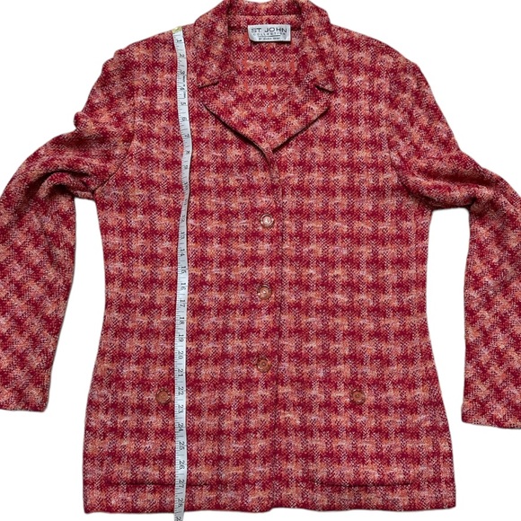 St John’s Collection Multicolored Pink Jacket/Blazer Textured Missing size Read - Picture 13 of 15